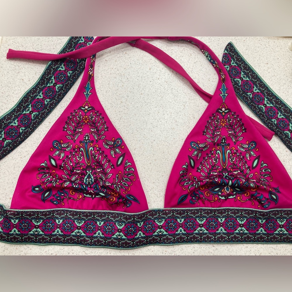 Victoria's Secret Pink and Teal Bikini Top
